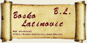 Boško Latinović vizit kartica